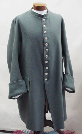 clothing civilian 18th coat war century frock 1750